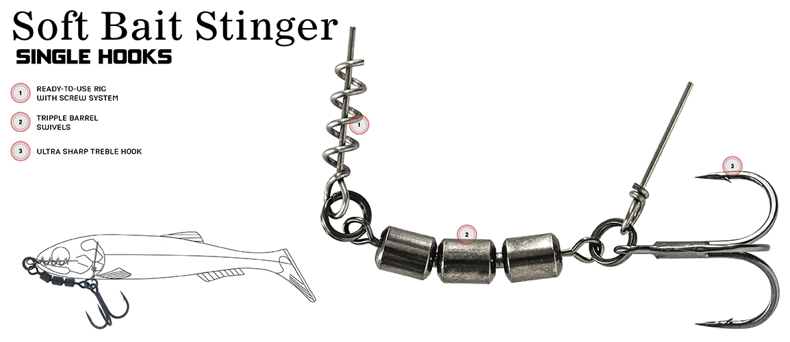 Molix Soft Bait Single Hook Stinger